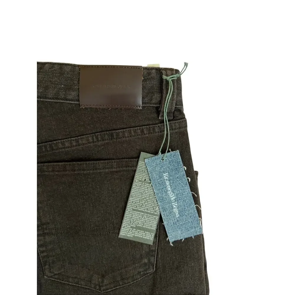 Ermenegildo Zegna Mens Pants Tailored Fit Straight Leg Jeans Size 34 NWT Stained